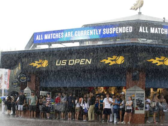 Tennis, US Open, rain causes delays