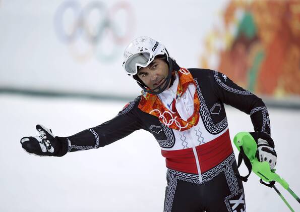 Sochi 2014, Prince Hubertus of Hohenlohe at the Slalom