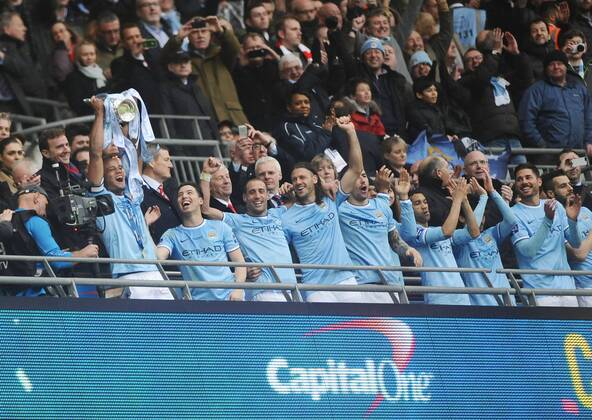 Fussball, England, Manchester City gewinnt den League Cup