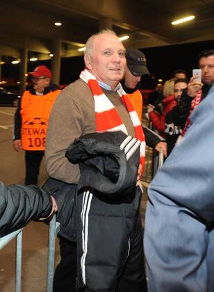 Fussball, Champions League, Uli Hoeness in der Allianz Arena