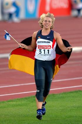 Athletics, World Championships in Helsinki, Javelin Throw, Christina Obergföll Throws Her Way to Silver with European Record, Steffi Nerius Wins Bronze