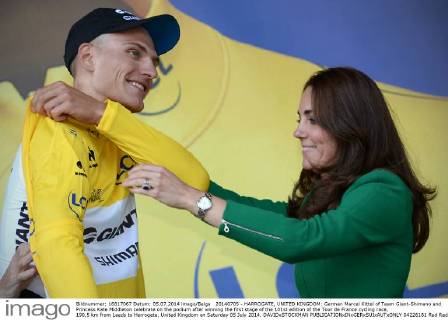 Cycling, Tour de France, British heirs to the throne give jerseys to German cyclists