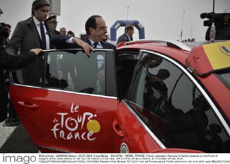 Cycling, Francois Hollande at the Tour de France
