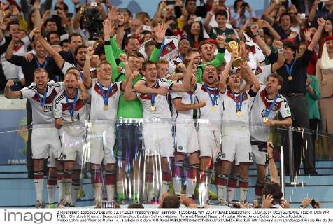 FIFA Fußball WM 2014, Finale, DEUTSCHLAND IST WELTMEISTER - Siegerehrung