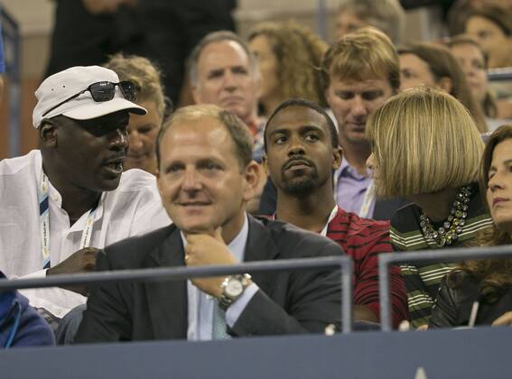 Tennis, US Open, Prominente Besucher auf der Zuschauertribuene