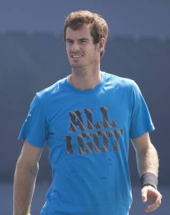 Tennis, US Open, Andy Murray im Training mit Amelie Mauresmo