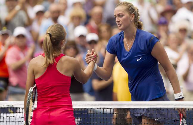 Tennis, US Open, Damen, Aleksandra Krunic wirft Petra Kvitova aus dem Turnier