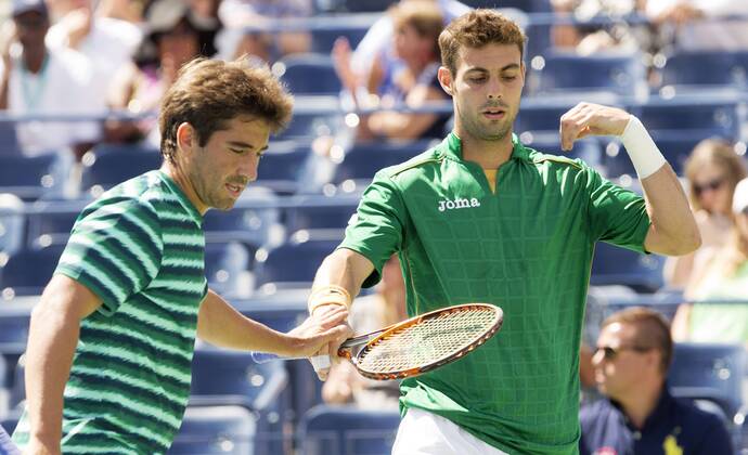Tennis, US Open, Herren Doppel, Bryan Brueder besiegen Granollers und Lopez
