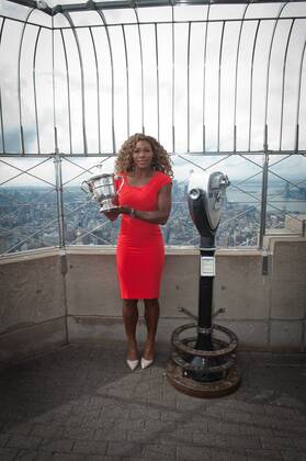 Tennis, Shooting mit US Open Siegerin Serena Williams auf dem Empire State Building