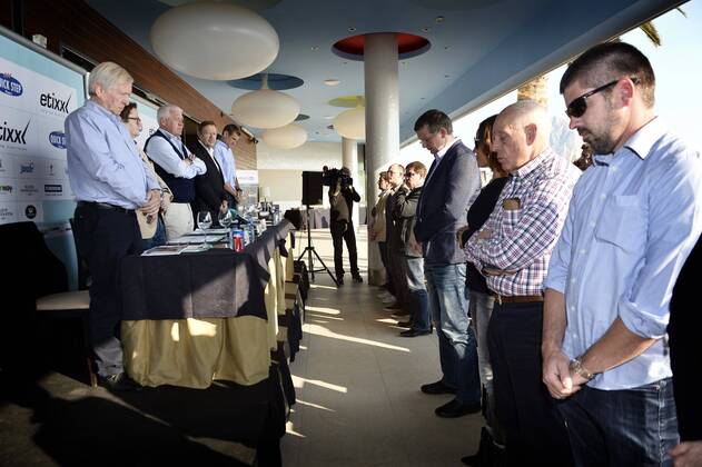 Charlie Hebdo terrorist attack - Cycling Team Etixx - Quick Step at a minute's silence for the victims