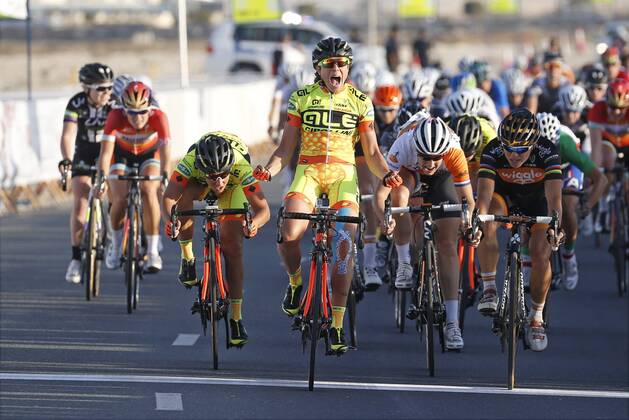 Cycling, Women, Tour of Qatar, Cucinotta wins first stage