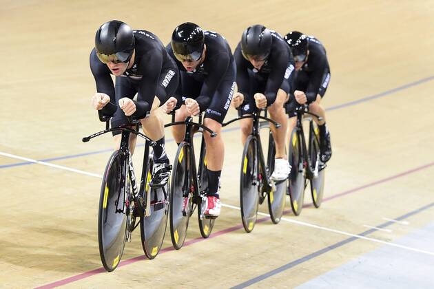 Track cycling world championships in Paris - New Zealand are world champions in the men's team pursuit