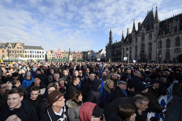 Cycling, Start of the Tour of Flanders in Bruges