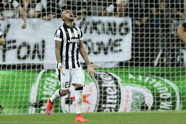 Fußball, Champions League, Juventus Turin - AS Monaco, Elfmetertor von Arturo Vidal