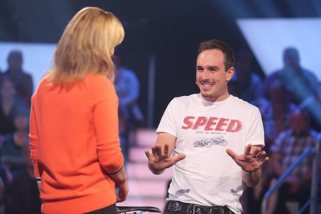Cycling, John Degenkolb as a guest on ZDF's Aktueller Sportstudio.