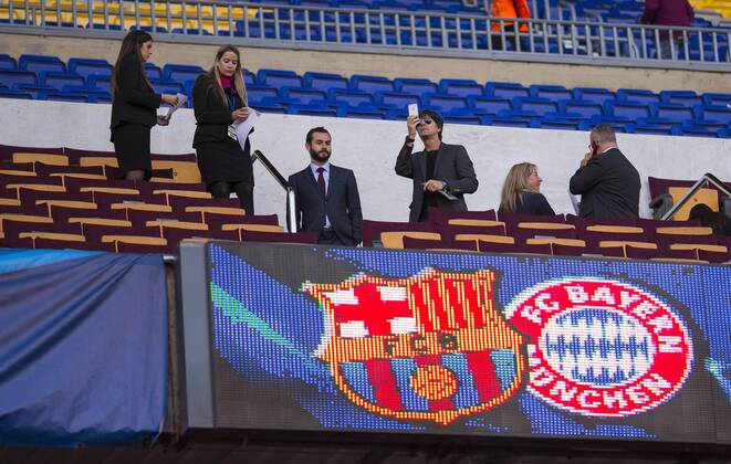 Fußball, Champions League, Bundestrainer Joachim Löw zu Gast beim Halbfinale FC Barcelona - FC Bayern München