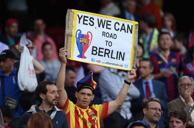 Fußball, Champions League, Halbfinale, Fans des FC Barcelona