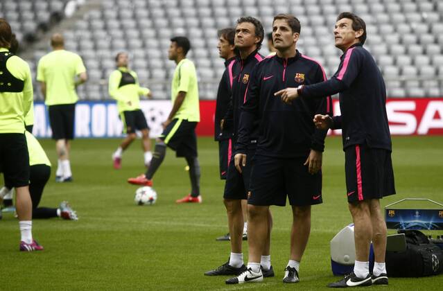 Fußball, Champions League, Training FC Barcelona in München