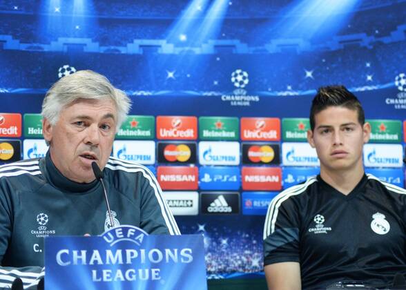 Fußball, Champions League, PK Real Madrid mit James und Carlo Ancelotti