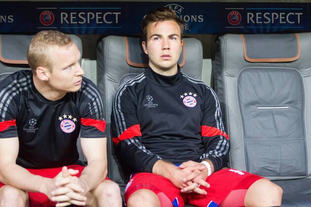 Fußball, Champions League, Bayern München - FC Barcelona, Mario Götze erst kurz vor Abpfiff eingewechselt