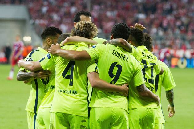 Fußball, Champions League, Bayern München scheidet trotz Sieg gegen Barcelona aus