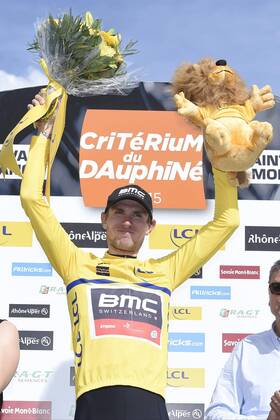Cycling, Dauphine, Tejay van Garderen in the yellow jersey again