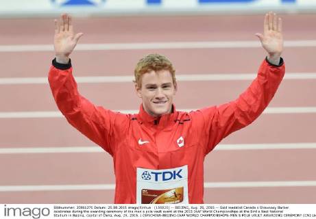 Leichtathletik WM in Peking, Siegerehrung Stabhochsprung