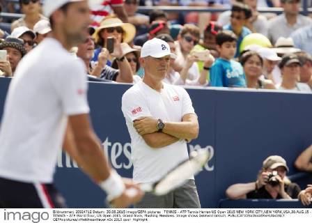 Tennis, US Open, Novak Djokovic trains with Boris Becker