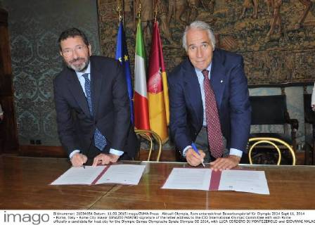 Olympia, Rome signs bid letter for 2024 Olympics