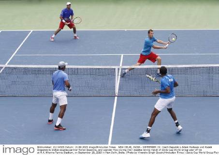 Tennis, DavisCup PlayOff, Indien - Tschechien
