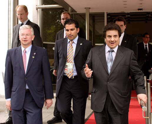 Football, World Cup 2006, Prime Minister Roland Koch receives Prince Sultan Bin Fahad Bin Abdoulaziz, President of the Saudi Football Association