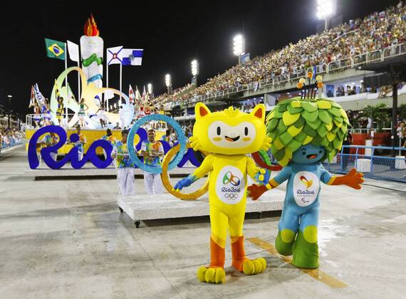 Rio de Janeiro Carnival: Olympic float for Rio 2016