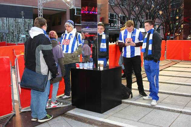 Football, Hertha BSC autograph session at the Berlinale