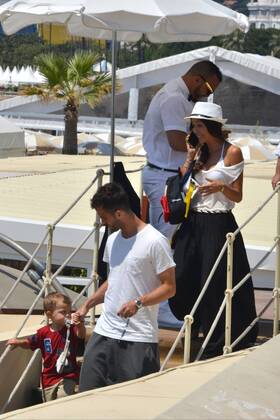 Football, Miralem Pjanic on the beach in Cannes