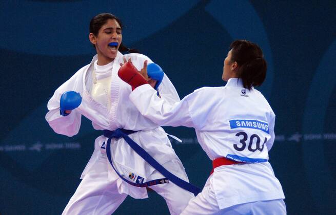 Asian Games in Doha, The Daughter of the Crown Prince of Dubai Competes in the Karate Competition