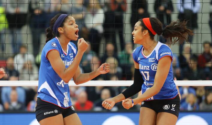 Volleyball, 1. BL Women, Allianz MTV Stuttgart - Dresdner SC
