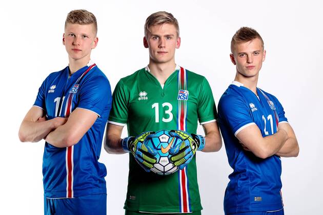 Football, photo shoot national team Iceland