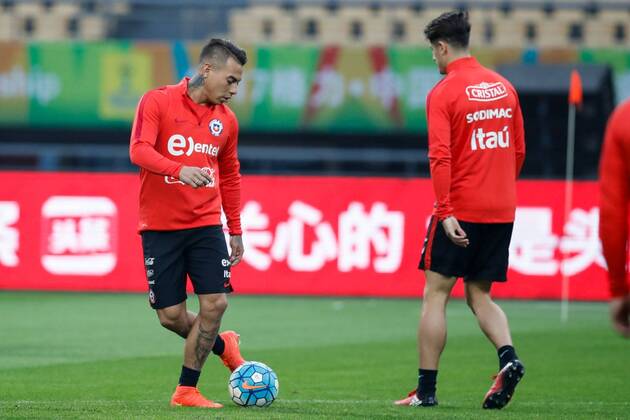 Football, National Team Chile Training in Nanning