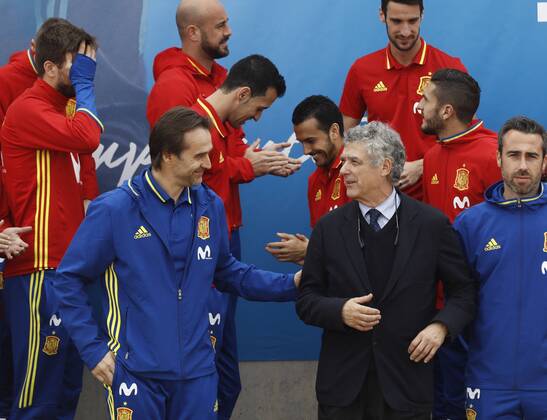 Football, National Team Spain, PR Appointment with Sponsor Pelayo