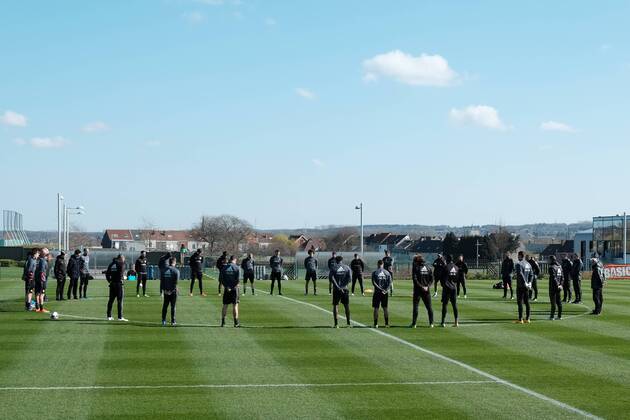 Football, National team Belgium commemorates the terror victims of Brussels