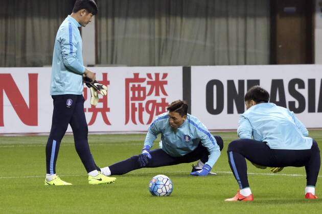 Football, South Korea National Team Training