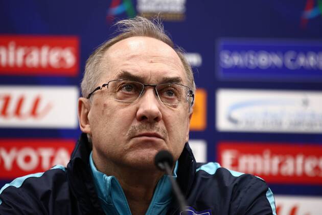 Football, South Korea national team, Press conference with Uli Stielike