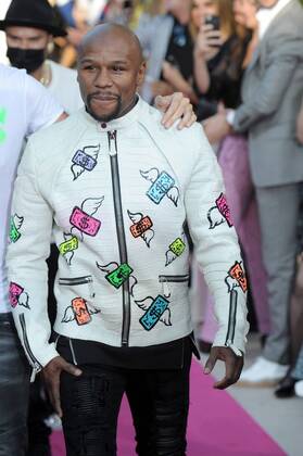 Floyd Mayweather walks in Cannes as a model for Philipp Plein