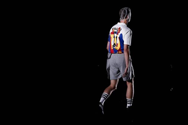 Fashion designer combines Real Madrid and FC Barcelona jerseys into one overall design