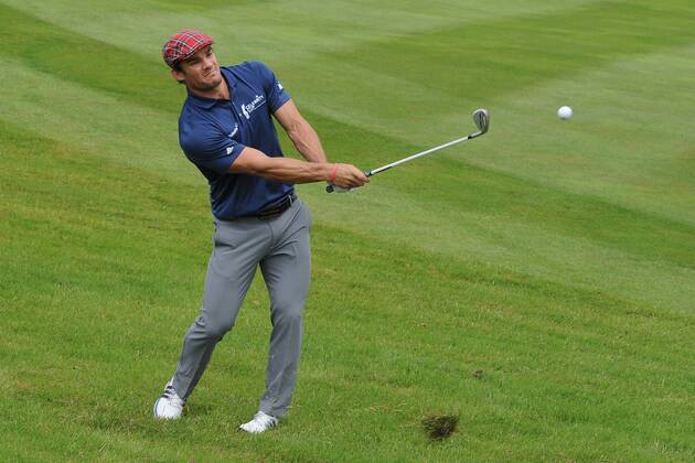 Celebrity golf in Newport, Wales