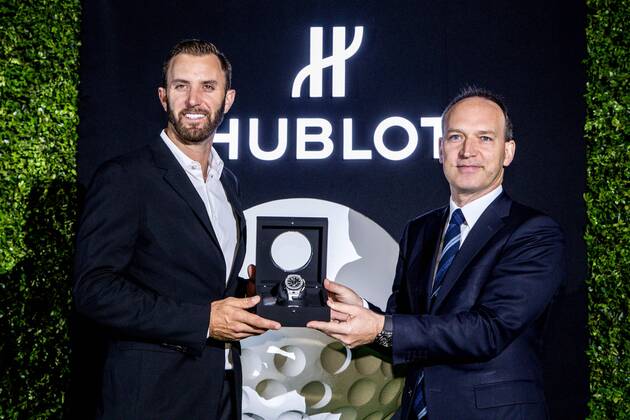 Golf, Hublot promotional event with Dustin Johnson in Shanghai