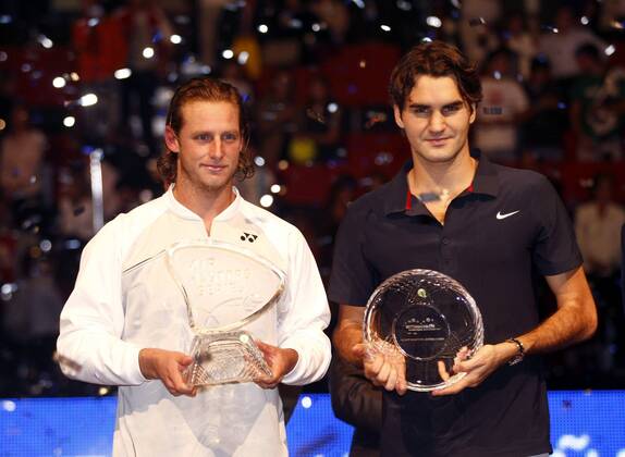 Tennis, ATP Tour, David Nalbandian gewinnt gegen Roger Federer die Masters Series 2007 in Madrid
