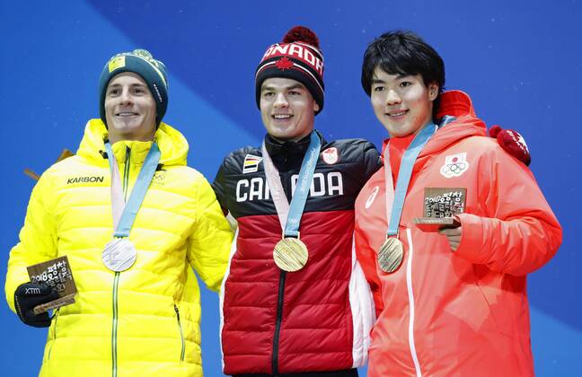PyeongChang 2018, Ski Freestyle, Buckelpiste, Herren, Siegerehrung