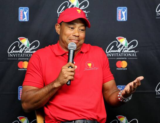 Golf, Tiger Woods interview at the Arnold Palmer Invitational