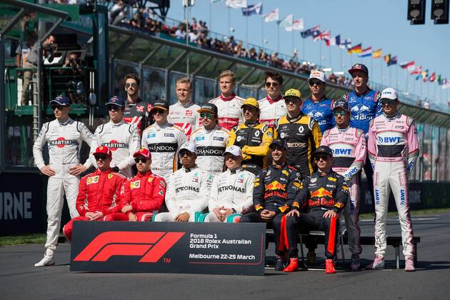 Formula 1, Australian GP, group photo of all drivers